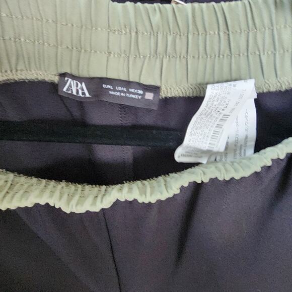 Zara Tracksuit Set Anorak Hoodie Parka Jacket Pants Size M/ L Colorblock Olive - Picture 7 of 12